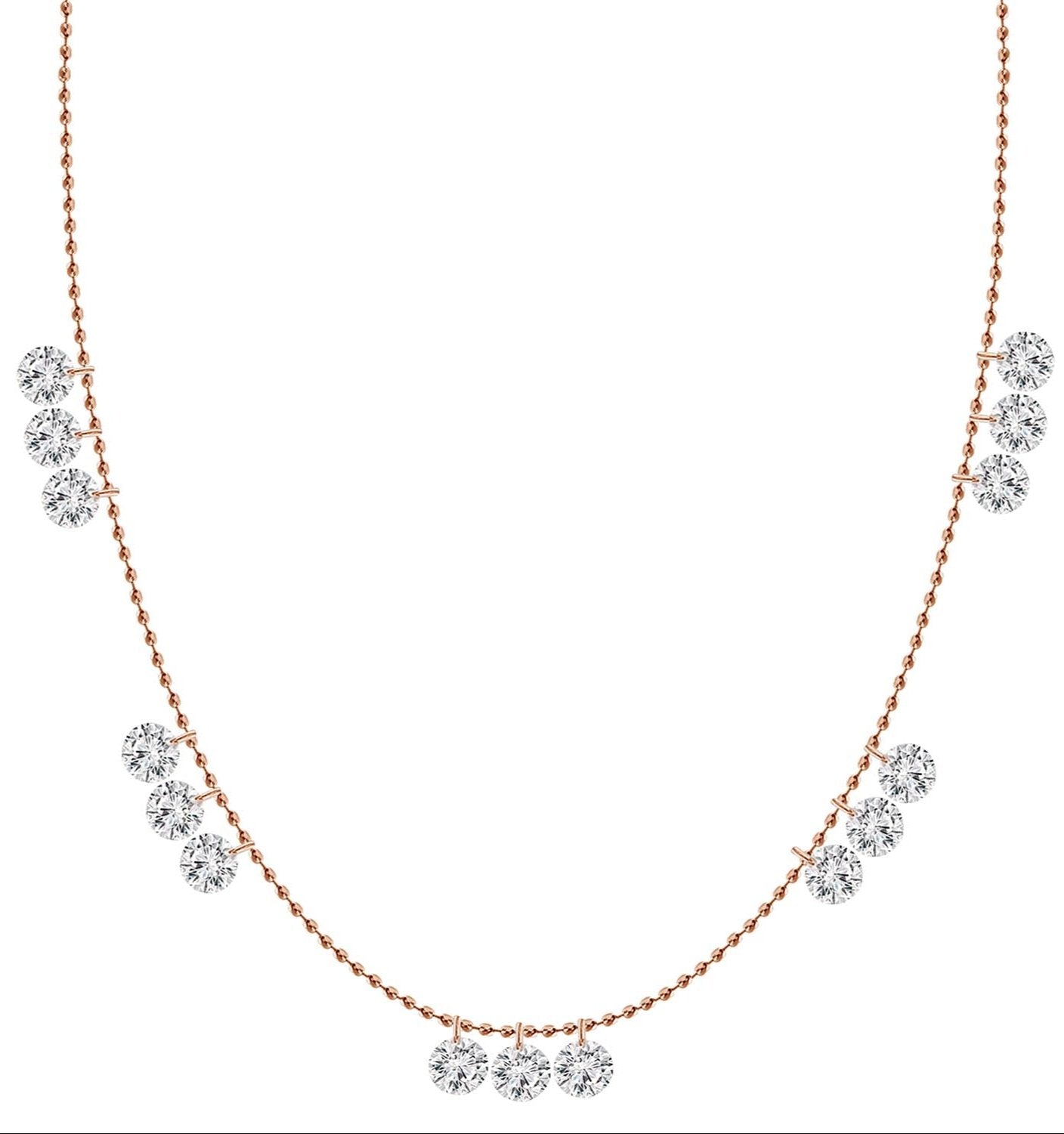 Quince Floating Diamond Drop Necklace