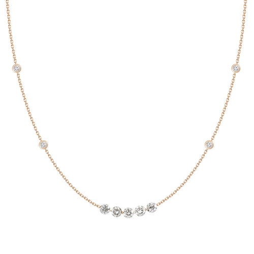 Mila Floating & Bezel Diamond Necklace
