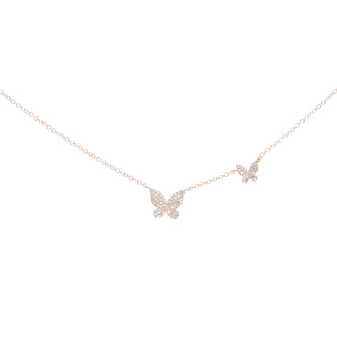 Rosecut Butterfly Necklace