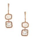 Double Sliced Diamond Earrings