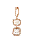Double Sliced Diamond Earrings