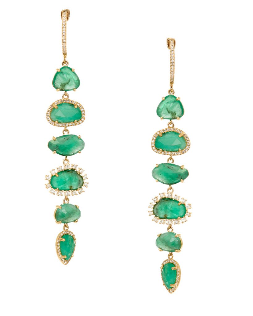 Dani Emerald Diamond Drop Earrings