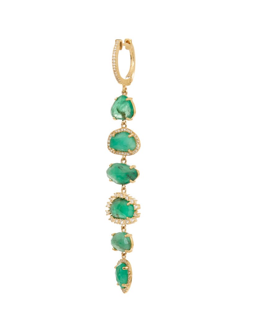 Dani Emerald Diamond Drop Earrings