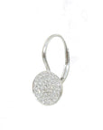 Pave Disc Lever Earring