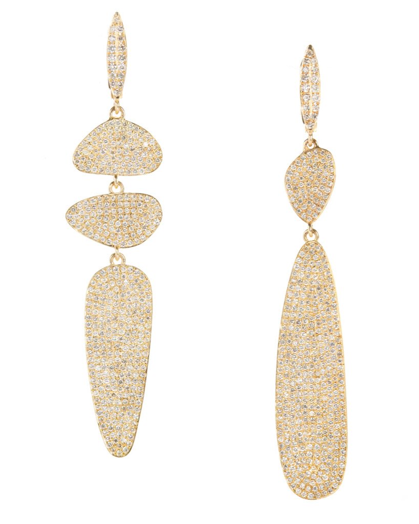 Diamond Pique Drop Earrings