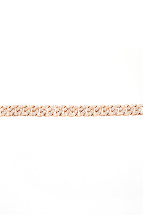 18K Flat Link Madison Diamond Bracelet