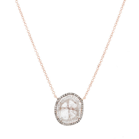 Rectangular Sliced Diamond Necklace