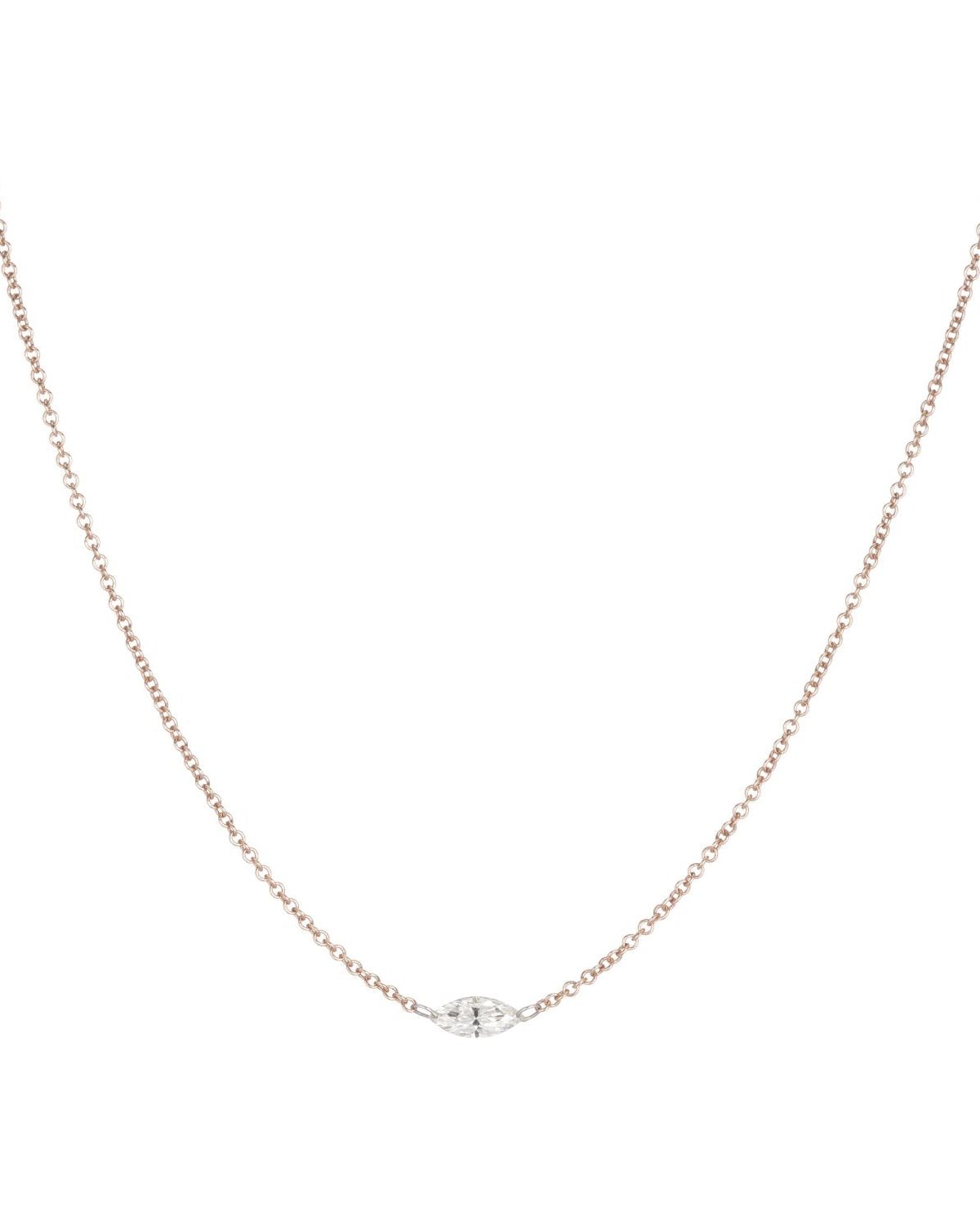 Floating Marquis Diamond Necklace