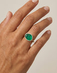 Emerald Halo Ring