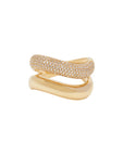 Curved Wave Diamond Ring