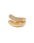 Curved Wave Diamond Ring
