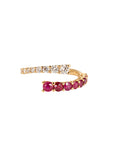 Ruby Diamond Twist Ring