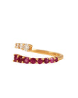 Ruby Diamond Twist Ring