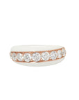 Rounded Diamond Enamel Ring