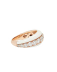 Rounded Diamond Enamel Ring