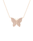 Pointed Diamond Butterfly Necklace