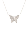 Pointed Diamond Butterfly Necklace