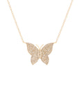 Pointed Diamond Butterfly Necklace