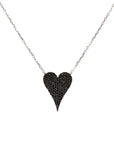 Black Diamond Heart Necklace