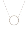 Baguette Diamond Circle Necklace