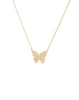 Petite Pave Butterfly Necklace