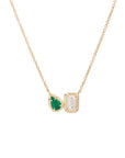 Emerald Topaz Toi Et Moi Necklace