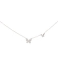 Double Diamond Butterfly Necaklce