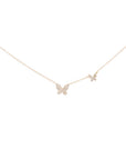 Double Diamond Butterfly Necaklce