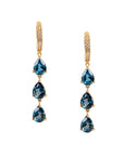 Teardrop Topaz Drop Earrings