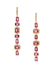 Pink Shape Drop Earrings