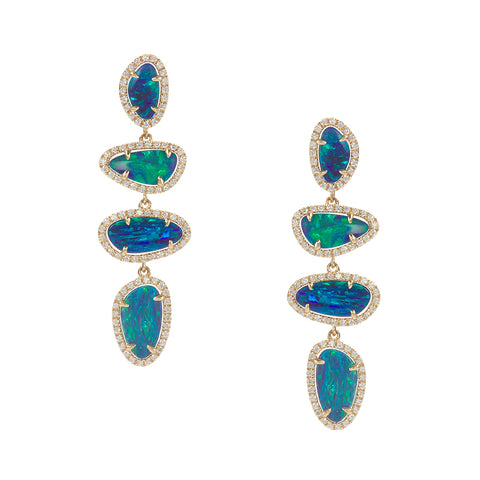 Turquoise Bloom Drop Earrings