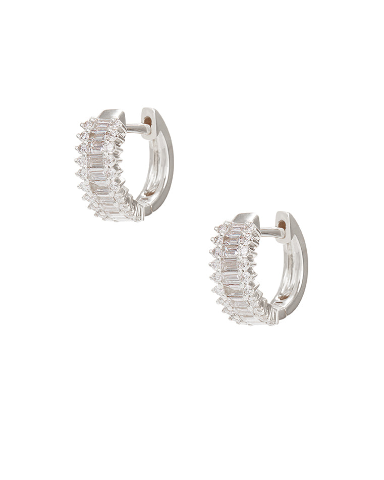 Baguette Diamond Scintillate Hoops