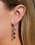 Teardrop Topaz Drop Earrings