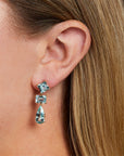 Aquamarine Shape Drop Earrings