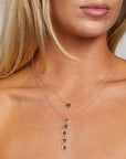 Cinq Drop Sliced Diamond Necklace