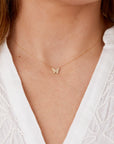 Petite Pave Butterfly Necklace