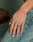 Curved Wave Diamond Ring