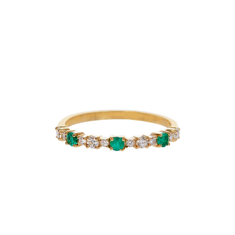 Baguette Emerald and Diamond Ring