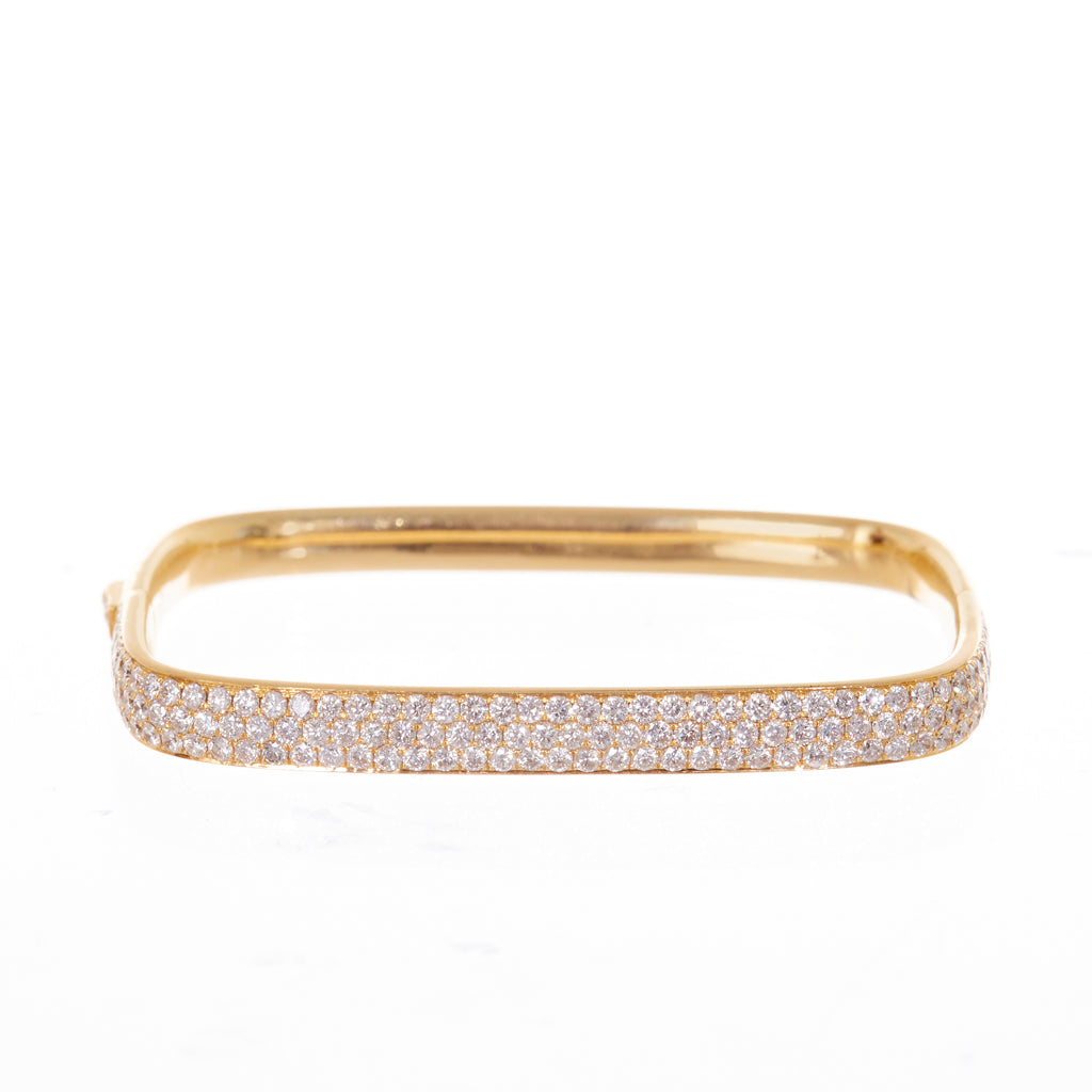 Vintage 18k White Gold Fancy Square-Link Sapphire & Diamond Anniversary  Bracelet - A&V Pawn