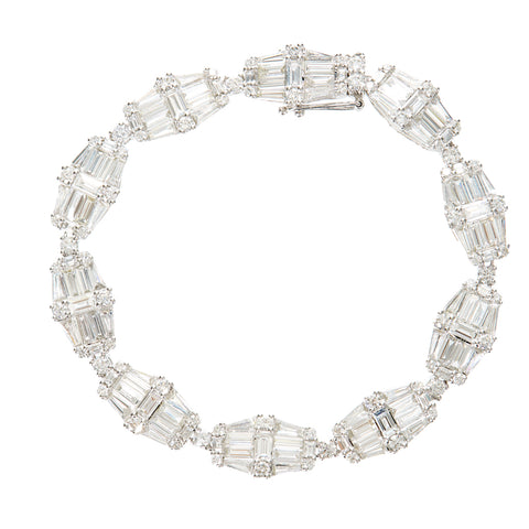 Jagged Diamond Cluster Necklace