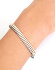 Thin Diamond Stacking Cuff