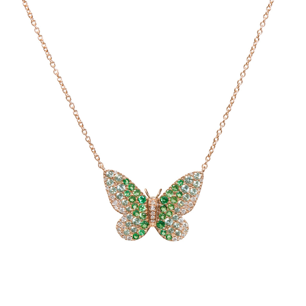 Joker & Witch Lainey Green Butterfly Necklace For Women