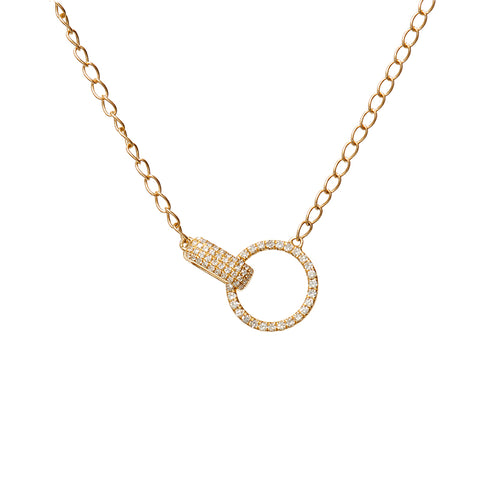 Cleo Gold Plaque Necklace