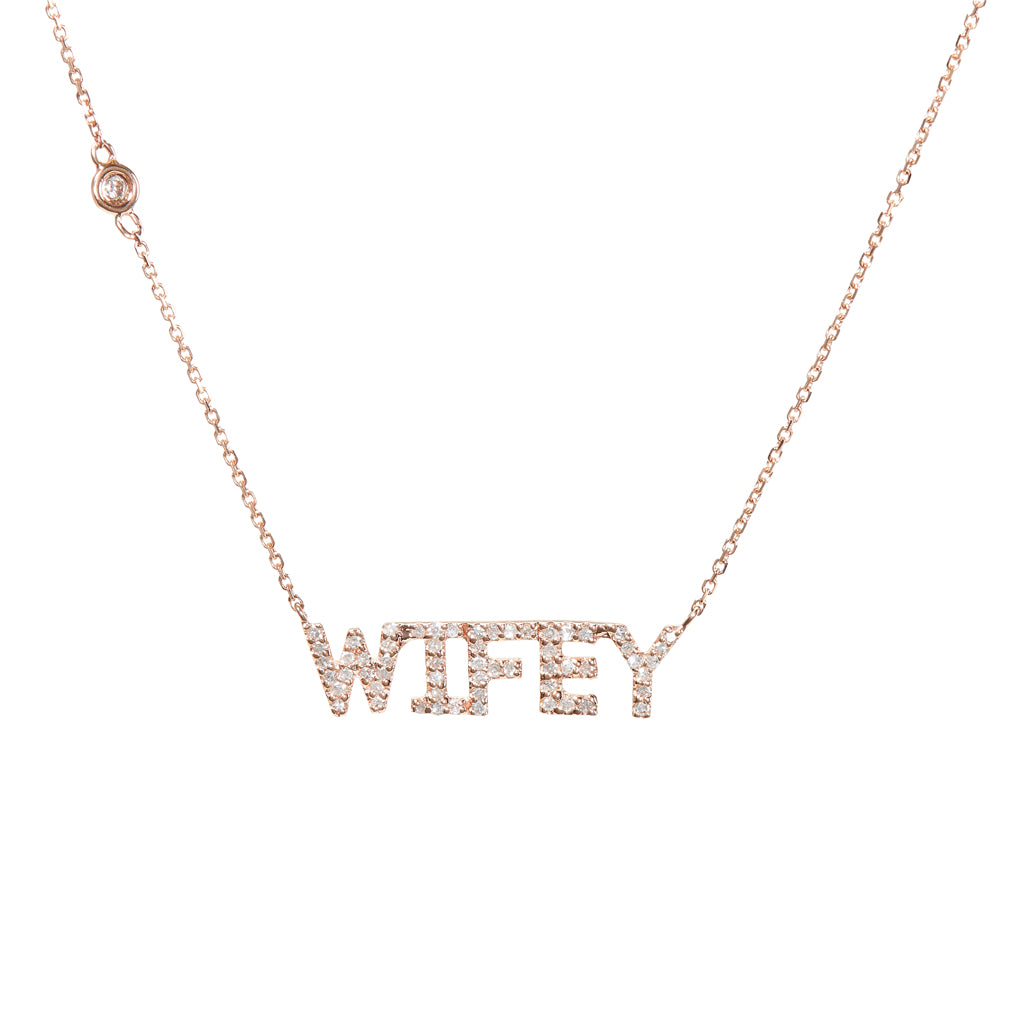 Diamond wifey necklace Clearance