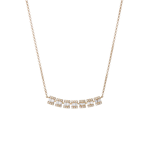 Rectangular Sliced Diamond Necklace