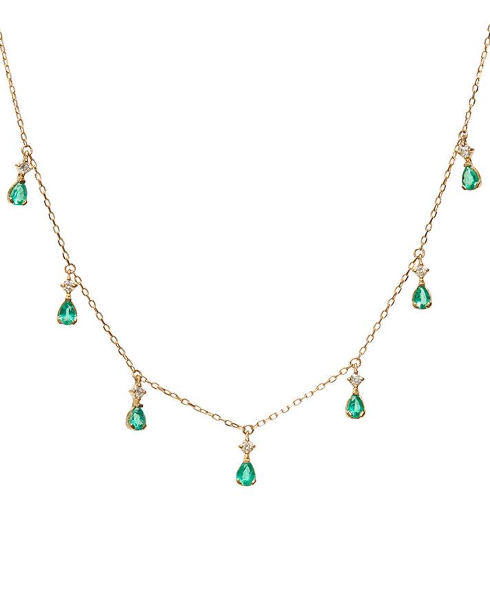 Emerald Droplet Necklace