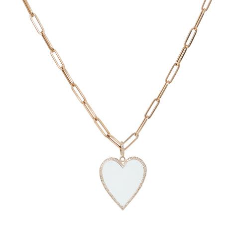 LOVE Script Diamond Necklace (large)