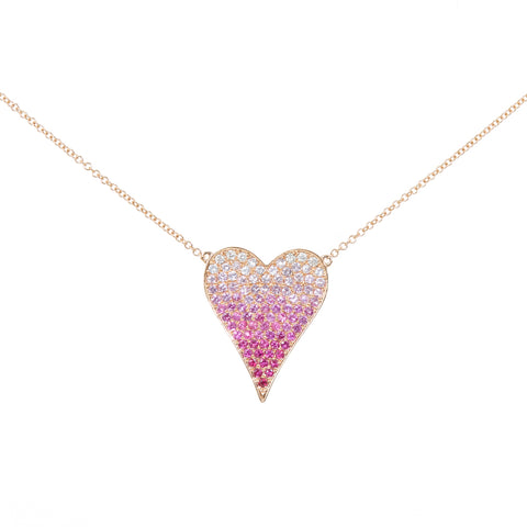 Opal Heart Diamond Necklace