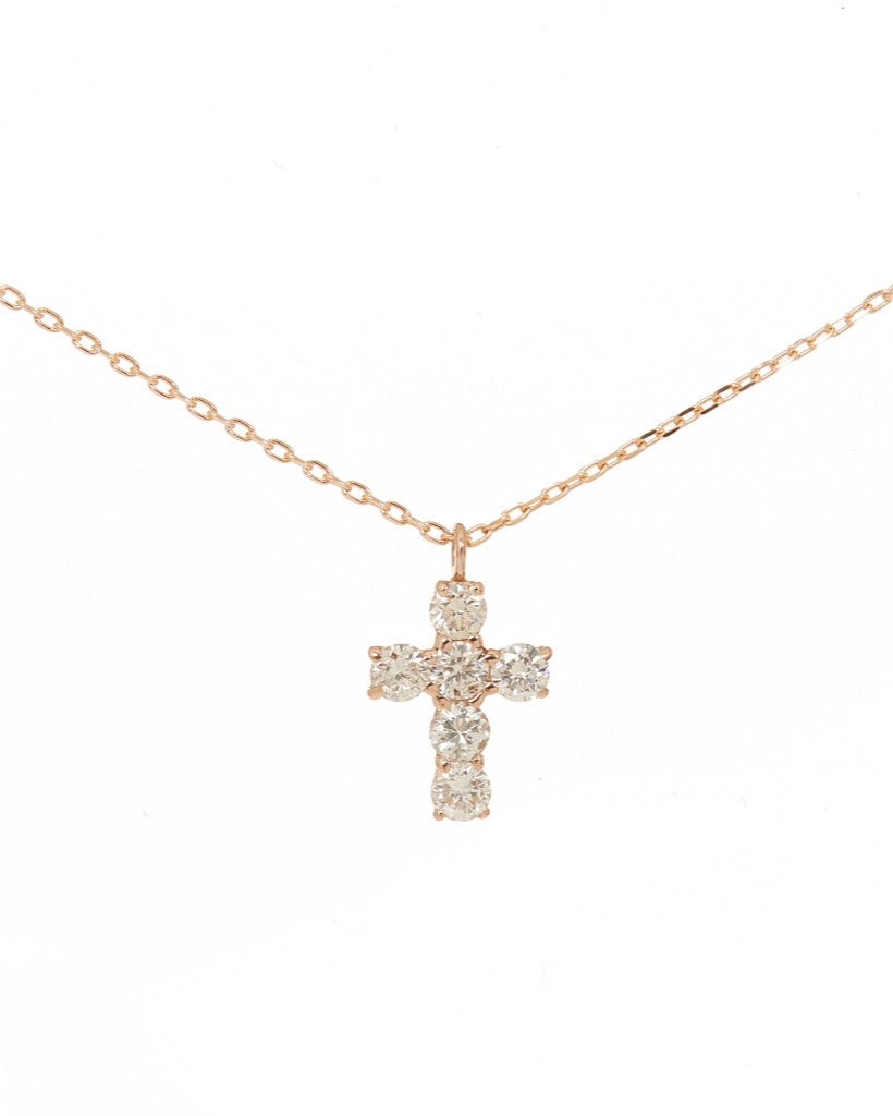 Petite Diamond Cross Necklace