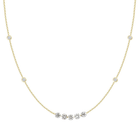 Floating Sequenced Diamond Necklace